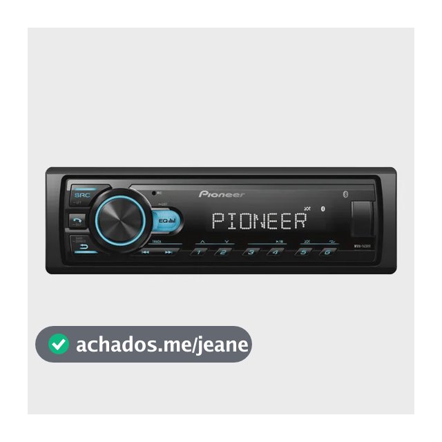 Rádio Pionner Mvh-145br Mp3 Player Som Automotivo Usb Bt