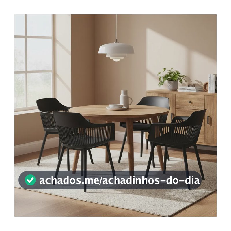 Kit 4 Cadeiras Jantar Marcela Montreal Ass Estofado Preto Sala Cozinha Confortáveis Modernas Home Office Escritório Design Elegante
