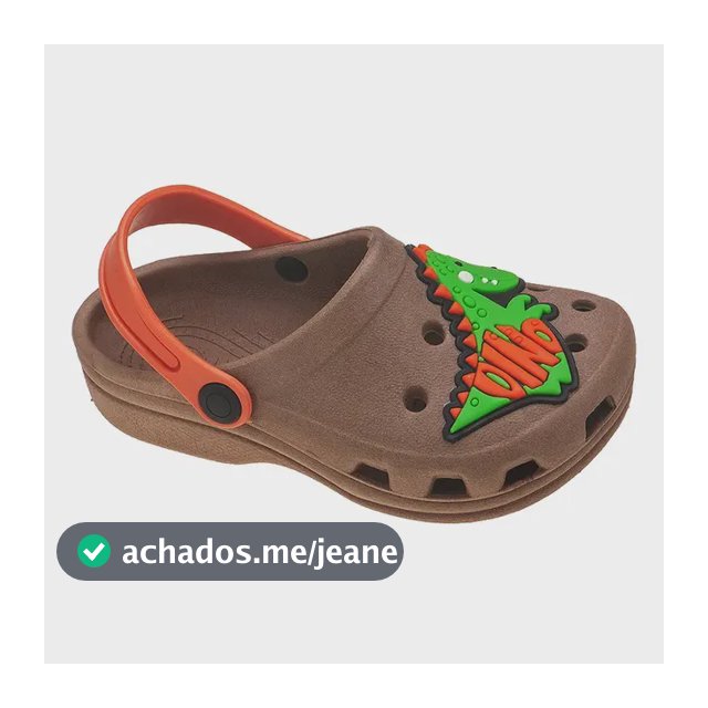 Babuche Infantil Dino Sandalia Emborrachado Dinossauro