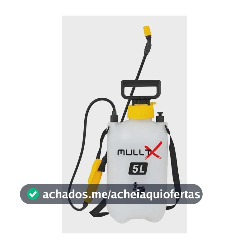 Pulverizador Agrícola Bomba Veneno Lateral De Compressão Prévia 5 Litros Com Válvula de Segurança Bico Ajustável Borrifador Profissional Dedetização Portátil Jardim Horta Plantas MULLTX