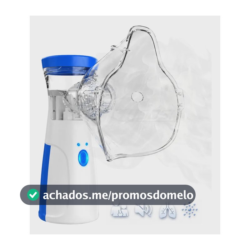 Inalador Nebulizador Portátil Sem Fio Usb Pilha Silencioso Aparelho Inalação Compacto Bivolt Nebulizador