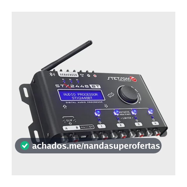 Processador Equalizador Stetsom Stx2448 Bluetooth Automotivo Cor Preto