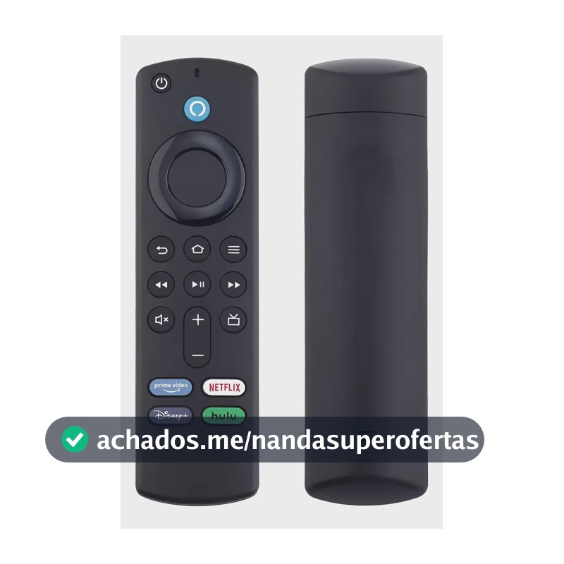 Controle Remoto Fire Stick Tv 4k Comando De Voz Alexa Amazon Preto