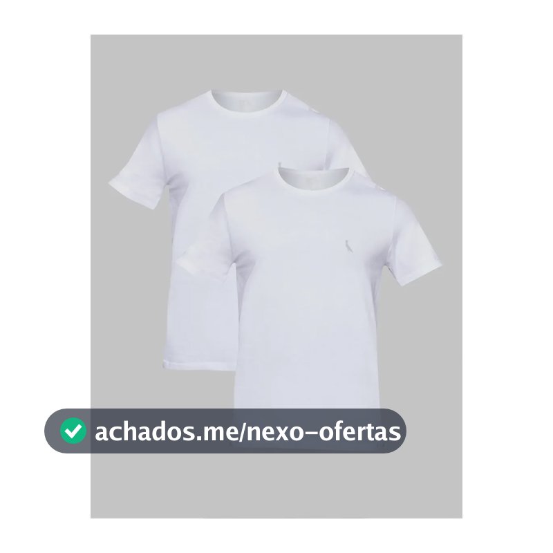 Kit Duas Camisetas Regular Essence Reserva Branco/branco Liso M