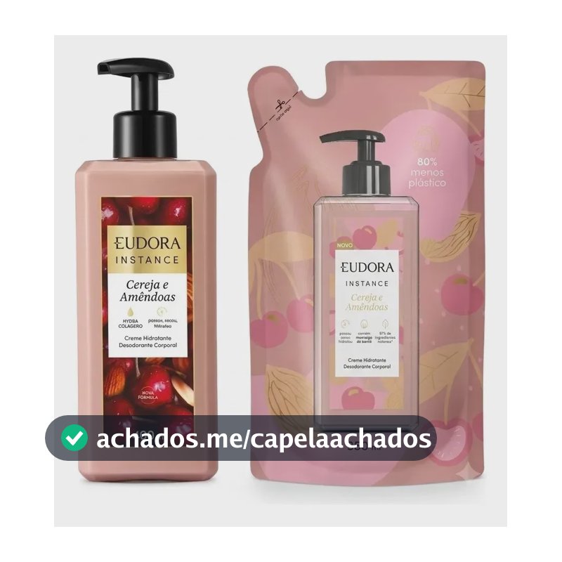 Combo Eudora Instance Cereja E Amêndoas: Creme Hidratante Co