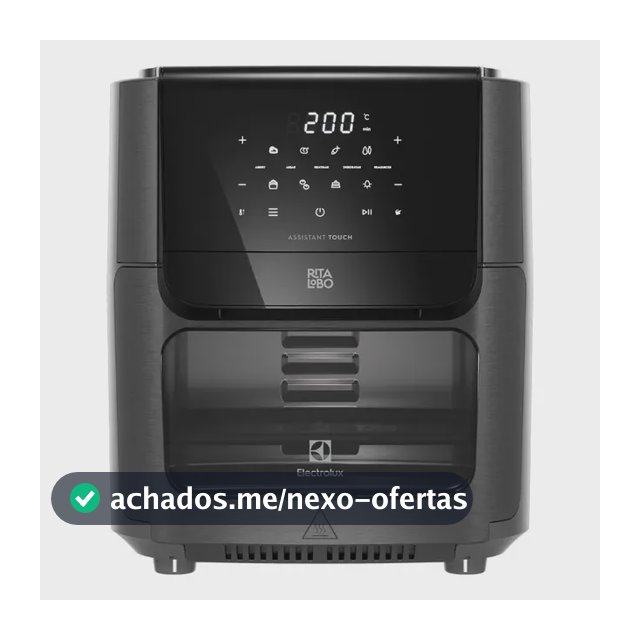 Air Fryer Forno 5 em 1 12L 1700W Digital 1 Bandeja Antiaderente 5 modos preparo 7 Receitas Programadas Aviso Sonoro Fritadeira Elétrica sem Óleo Forno Bancada Electrolux EAF85 Grafite
