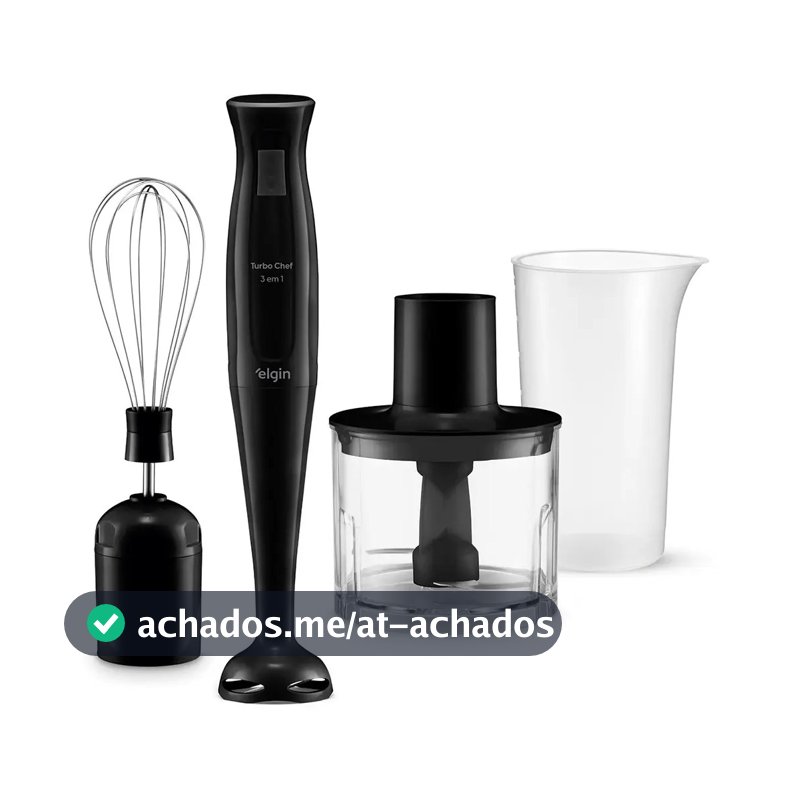 Mixer Elgin Turbo Chef 3 em 1 de 200W para Bater e Triturar