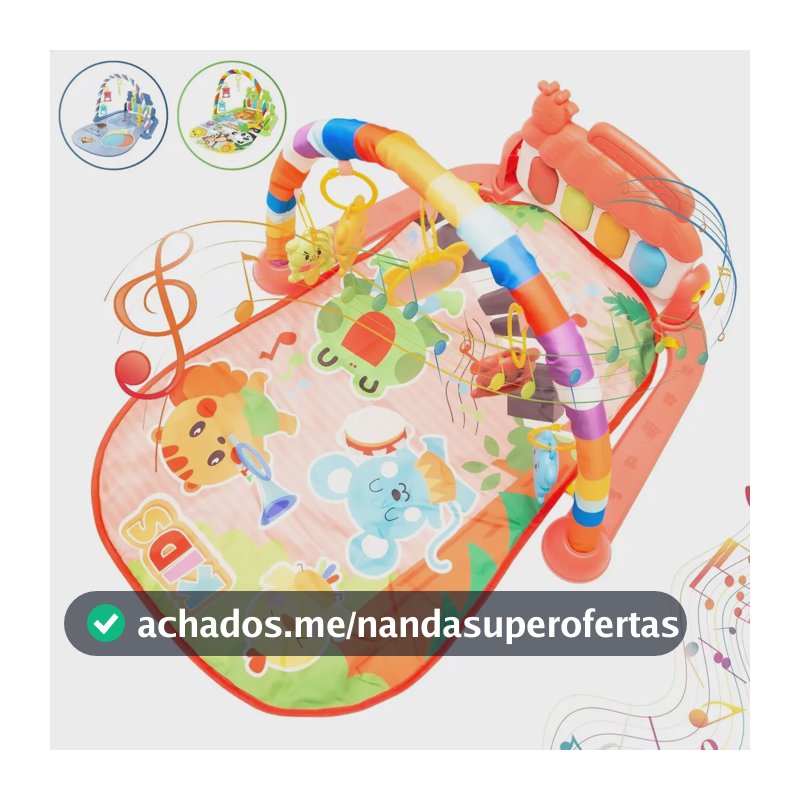 Tapete Infantil De Atividades Piano Musical Com Luz E Som ATENTU