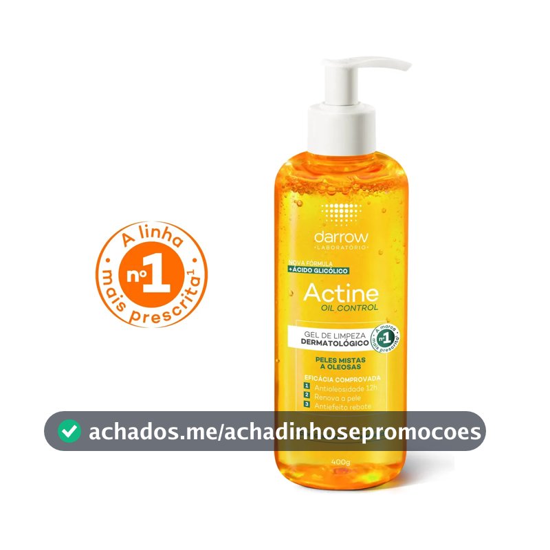 Gel de Limpeza Facial Darrow Actine Oil Control Pele Mista Oleosa 400g