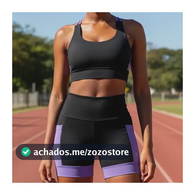 Conjunto Ciclico Shorts E Top Blackout Academia Corrida