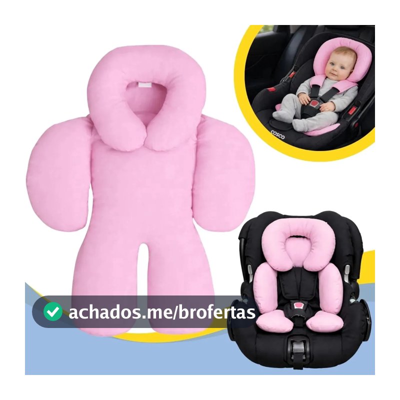 Redutor Bebe Conforto Almofada Cadeirinha Protetor Rosa Boa Dica