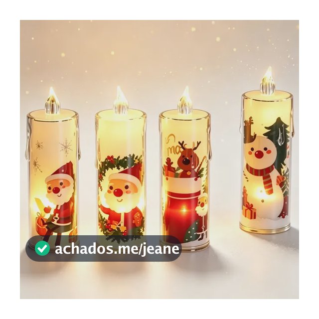 Velas Led Eletrônicas Decorativas De Natal 4 Unidades White