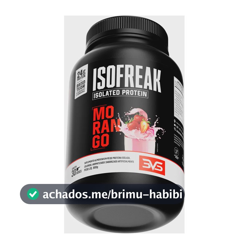 Whey Isolado Isofreak 900g Sabor Morango - Fórmula Avançada Com 24g De Proteína Por Dose