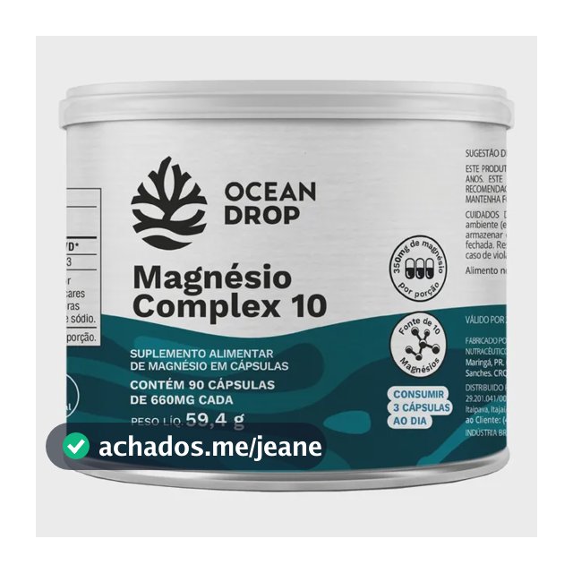 Magnésio Complex Ocean Drop Bisglicinato 90 Cápsulas Magnésio Complex 90 Capsulas