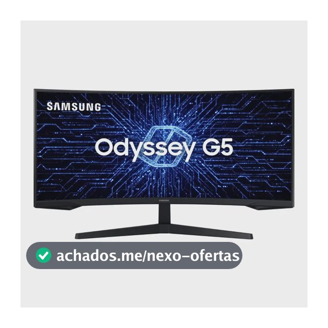 Monitor Gamer Curvo Samsung Odyssey 34  G5 165 Hz 1ms Ultrawide Preto 127/220v