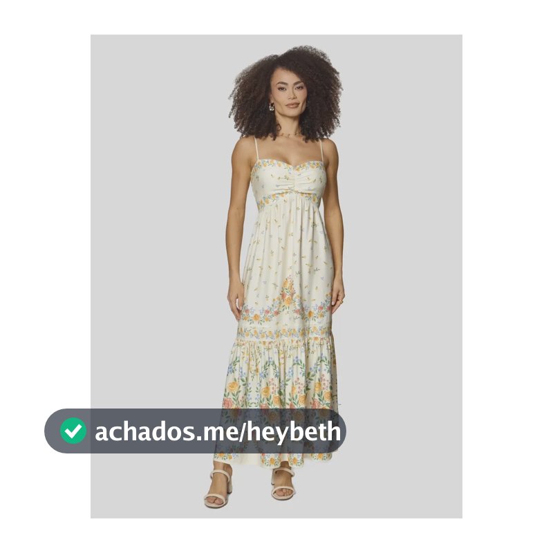 Vestido Longo Feminino Farm Alcinha Aurora Aurora_bg Seda Florido M
