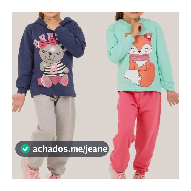 Kit 2 Conjunto Infantil Moletom Flanelado Frio Moda Inverno