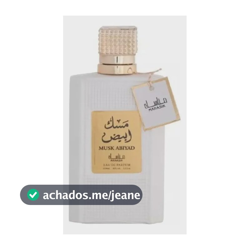 Perfume Manasik Musk Abiyad 100ml EAU de Parfum - Compartilhável