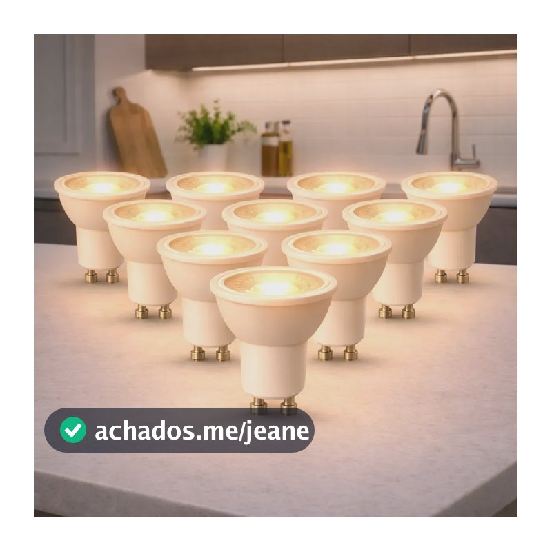 Kit 10 Lampada Led Dicróica Mr16 4,8w 3000k Branco Quente Gu10 110v/220v Branco Cod: Alut001203-10 Alut By Avant