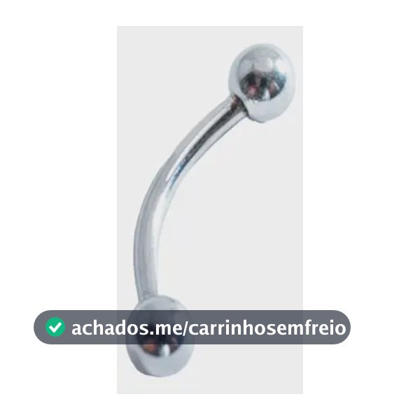Piercing Helix Titanio Curvo Prata Bananinha Sobrancelha Prateado
