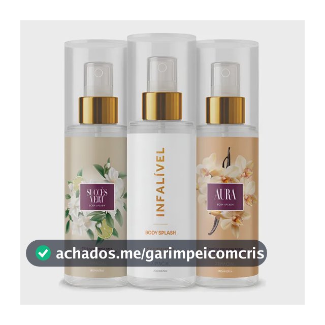 Kit Body Splash Feminino Succès Vert + Aura + Infalível Primacial 200ml 200ml