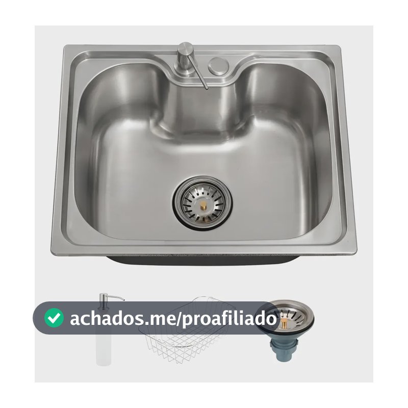 Cuba Gourmet para Cozinha Aço Inox 201 50x40cm Nawa Prata - Pingoo.casa
