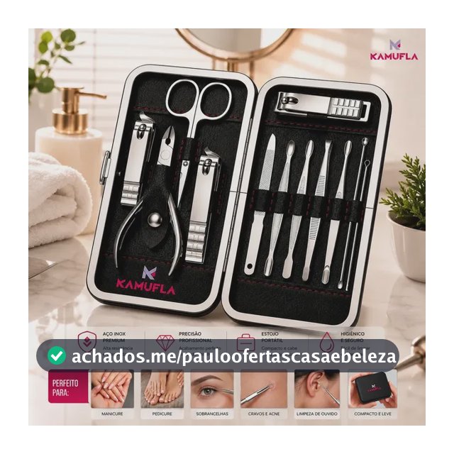 Kit Cortador De Unha Portátil Estojo Alicate Manicure 12 Pç Desencravador De Unha Manicure Alicate Lixa Profissional Tesoura Empurrador De Cutículas Pinça Portátil Dobrável