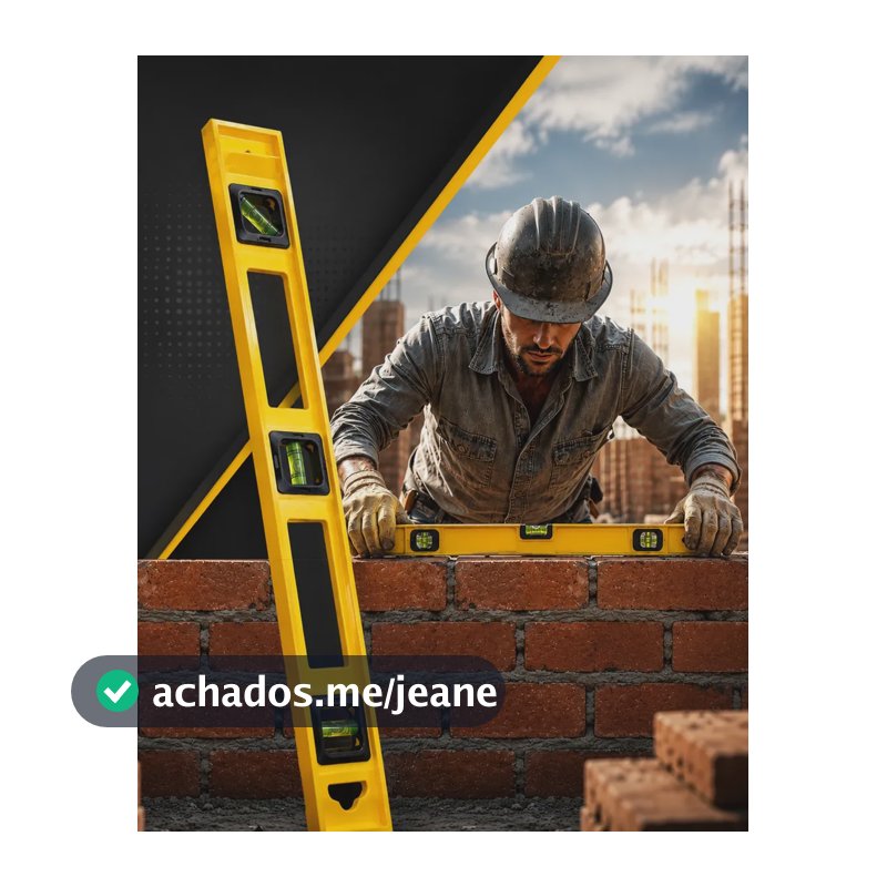 Régua Com Nível 3 Bolha 50 Centímetros De Precisão Manual