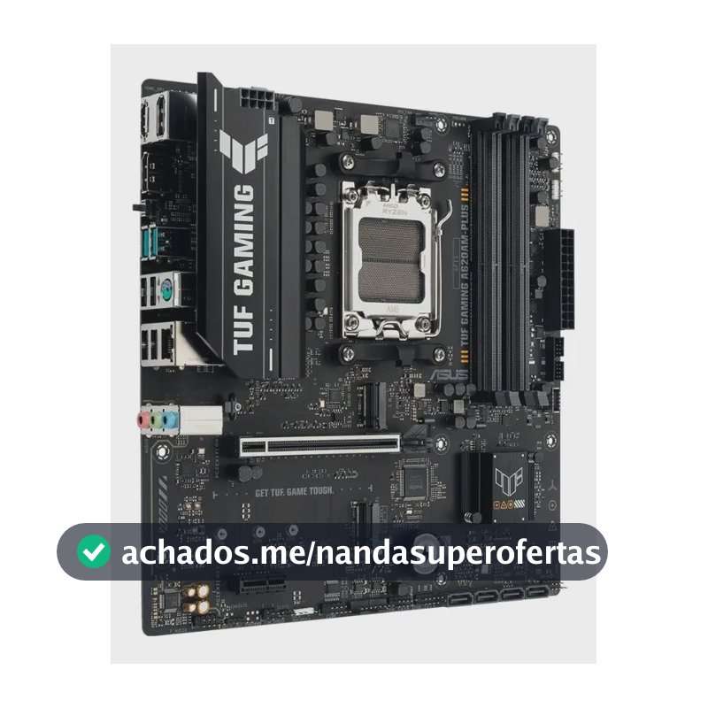Placa Mãe Asus Tuf Gaming A620am-plus Amd Am5 Matx Ddr5 Preto