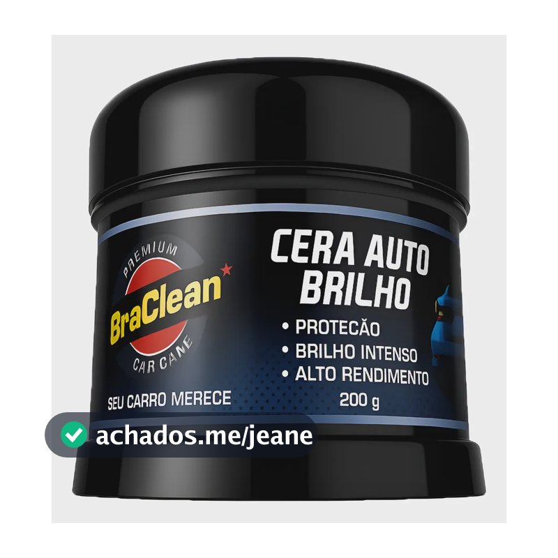 Cera Pasta 200g Carnaúba Brilho Intenso Duradouro Polimento