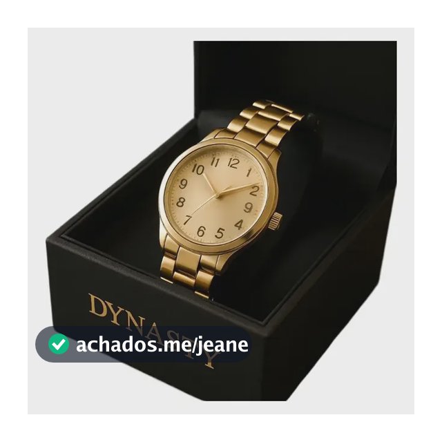 Relógio Feminino Quartzo Dourado Banhado A Ouro 18k Original
