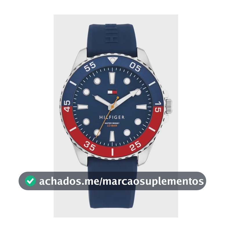 Relógio Tommy Hilfiger Masculino Borracha Azul 1792200