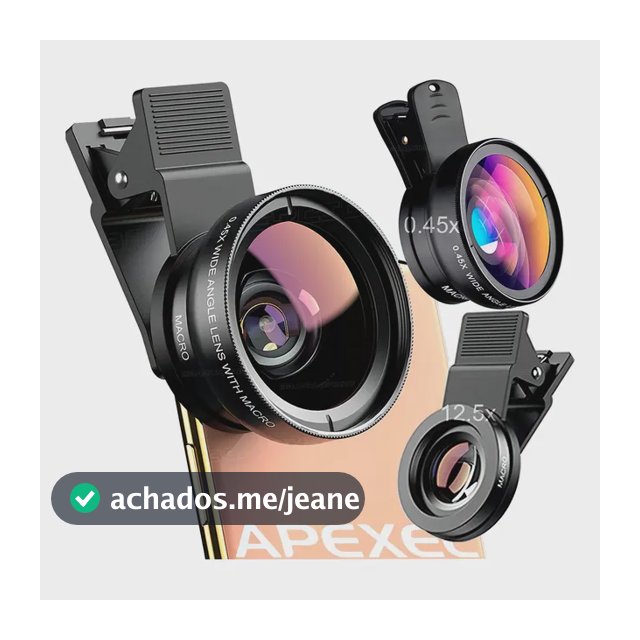 Lente Celular Apexel APL-0.45WM Macro 12.5x E Super Ângulo Amplo 0.45x