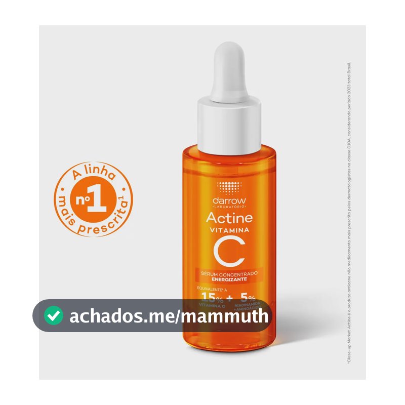 Sérum Concentrado Antioxidante Darrow Actine Controle de Oleosidade 30g
