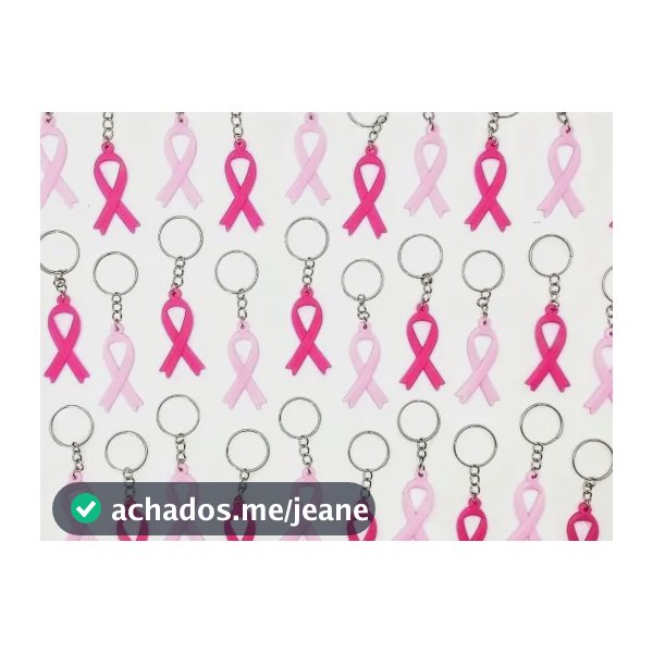 Lembrancinha Outubro Rosa Cliente 10un Chaveirinho Laço Mimo