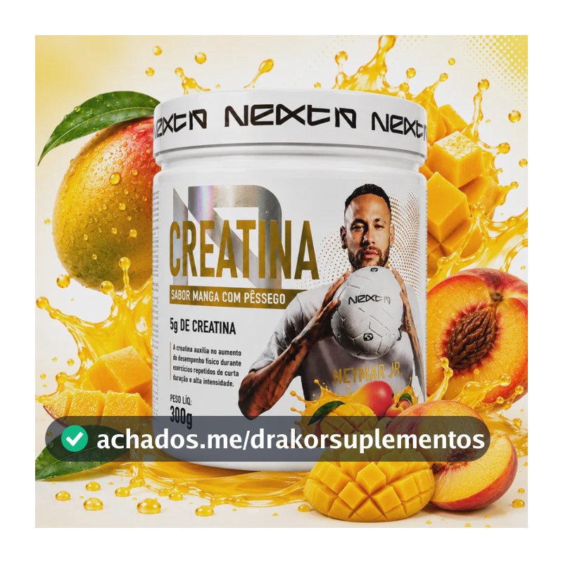 Creatina Monohidratada Sabor Manga Com Pêssego Next10 - 300g Manga Com Pêssego