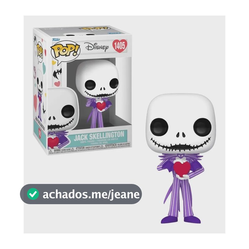 Boneco 12692 Pop! Disney Estranho Mundo De Jack - Jack Com Coração Funko