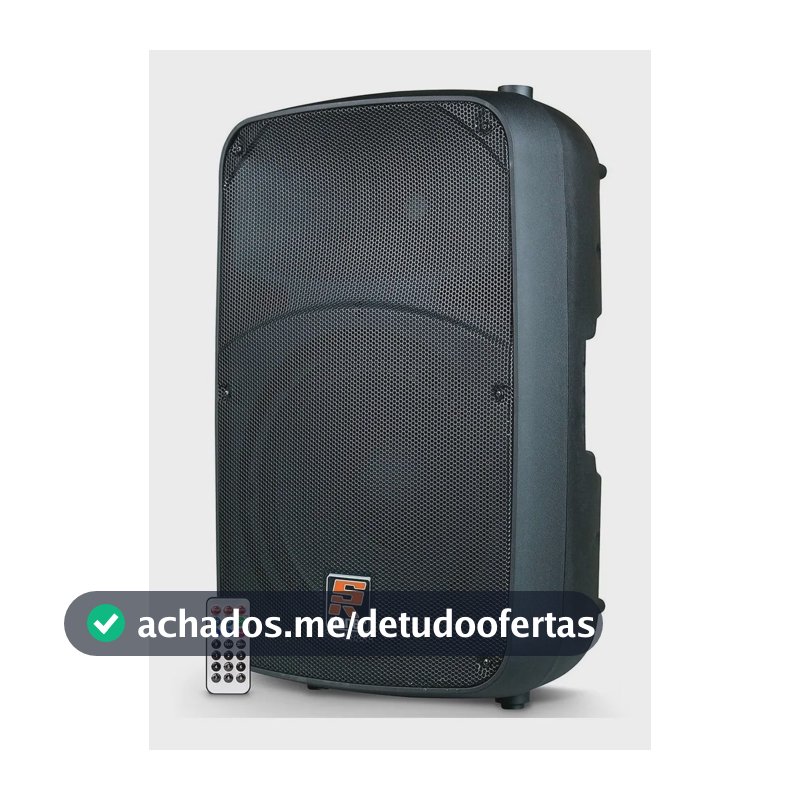 Caixa de Som Ativa Staner SR-315A 300W RMS Bluetooth Preto 15"