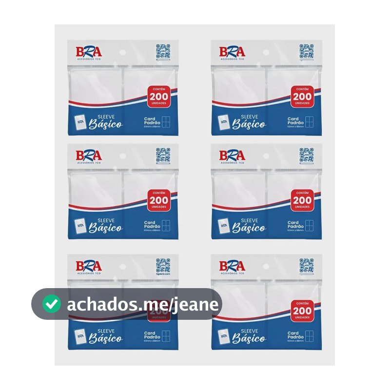 1.200 Sleeve Bra P/ Cards Pokemon Magic Lorcana Entre Outros Transparente