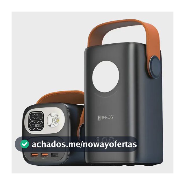 Power Bank Hrebos 60.000mah 100w Pb-997 Para - Starlink Mini Preto
