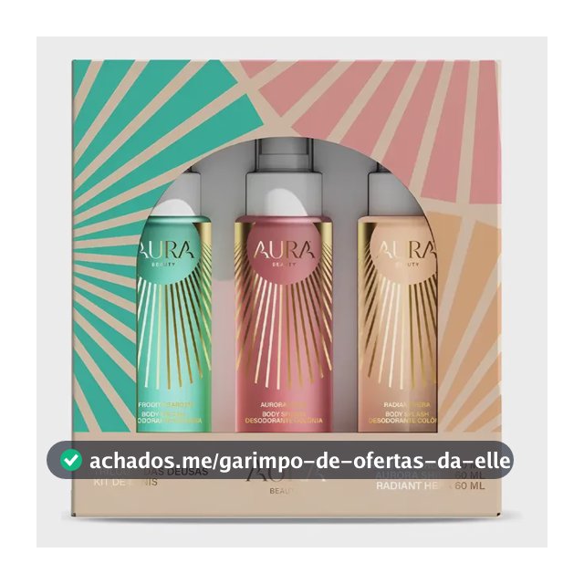Kit 3 Body Splash Aura Jade Picon Trilogia Deusas 60ml Cada
