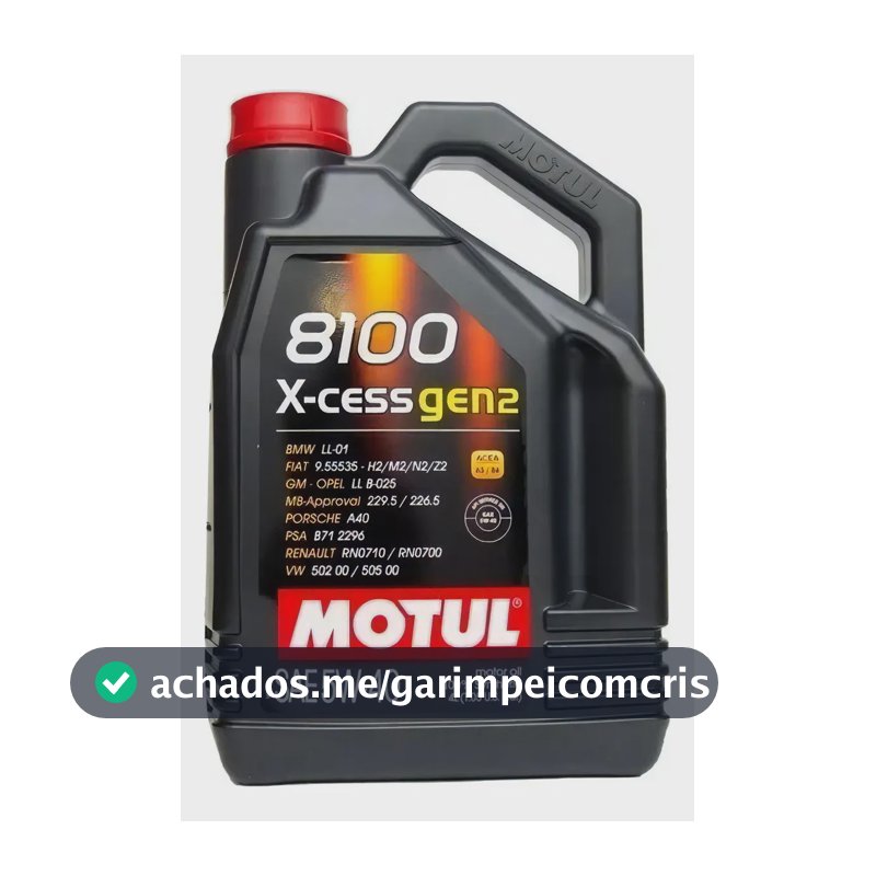 Óleo de motor Motul sintético 5W-40 para carro/caminhonete de 1 unidade x 4L