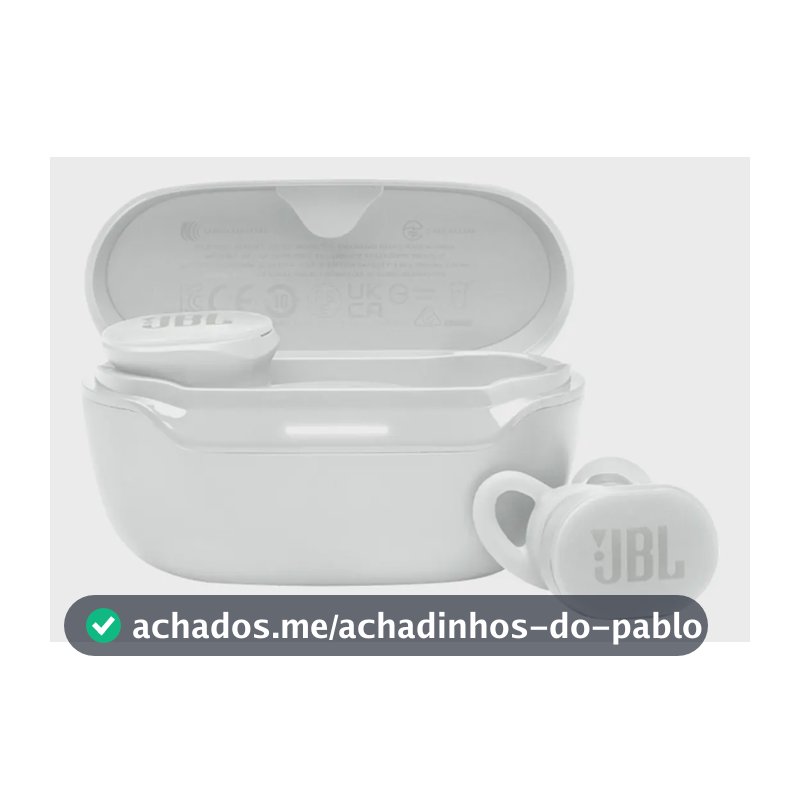 Fones de ouvido Jbl Endurance Race 2 Bluetooth Nc - capa Co, cor branca