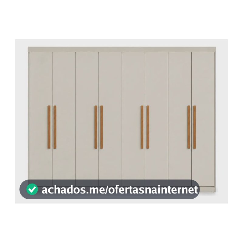 Guarda-Roupa Casal Paris 8 Portas 4 Gavetas Branco