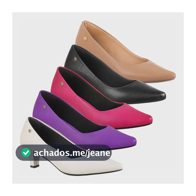 Scarpin Feminino Sapato Bico Fino Salto Fino Baixo Colorido
