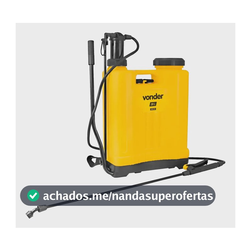 Kit Pulverizador Manual Costal 20 Litros Jardim Agrícola Vonder Pc020 Com Acessórios
