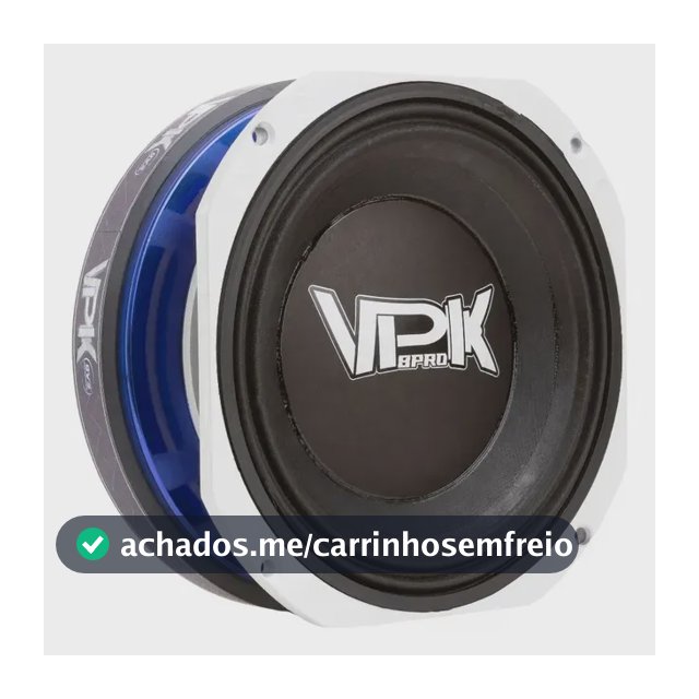 Medio Grave Qvs Vpk 8 Pol 400w Rms 8 Ohms Som Automotivo