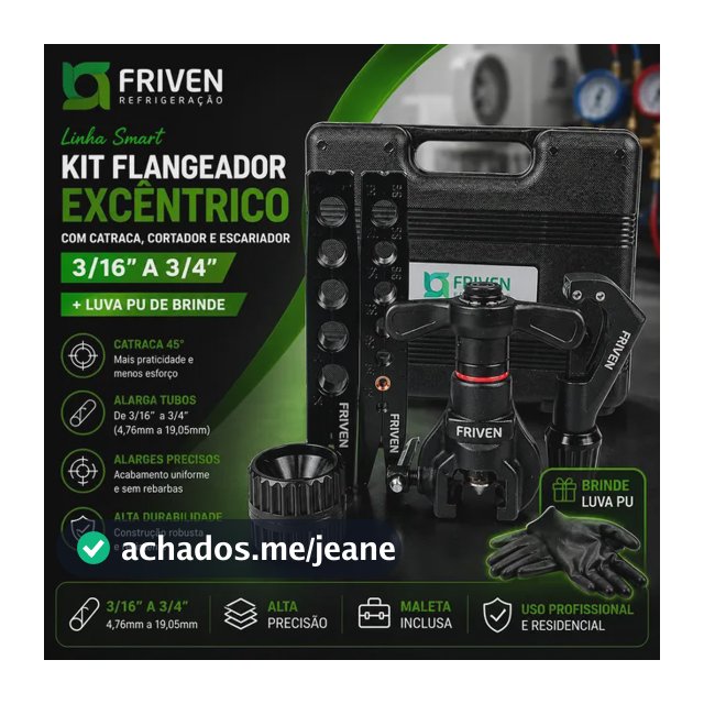 Kit Flangeador Excêntrico 3/16 A 3/4 Com Catraca + Brinde