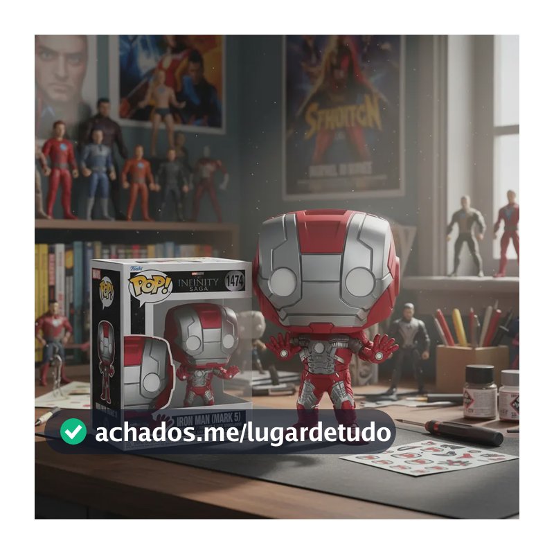 Figura Funko Pop Marvel Homem De Ferro Mark 5 Infinity Saga