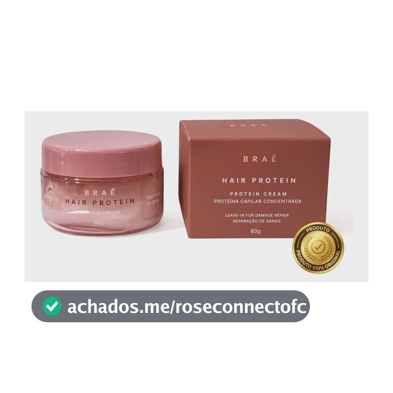 Braé Hair Protein Leave-in 80g Reconstrução Imediata Cabelo Danificado Original
